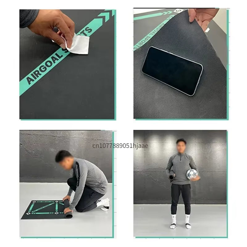 Durable Non-Slip Foldable Football Training Mat for Dribbling Practice - Indoor and Outdoor Equipment for Kids and Adults