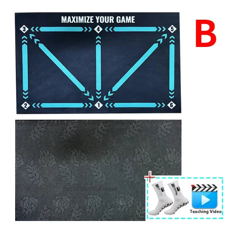 Durable Non-Slip Foldable Football Training Mat for Dribbling Practice - Indoor and Outdoor Equipment for Kids and Adults