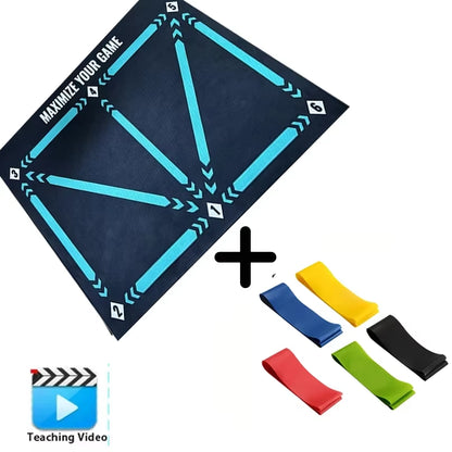 Durable Non-Slip Foldable Football Training Mat for Dribbling Practice - Indoor and Outdoor Equipment for Kids and Adults