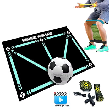 Durable Non-Slip Foldable Football Training Mat for Dribbling Practice - Indoor and Outdoor Equipment for Kids and Adults